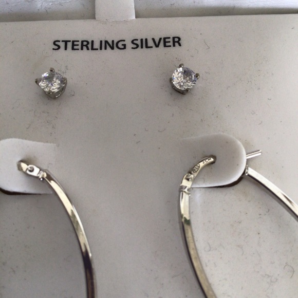 BRILLIANCE HOOPS AND SWAROVSKI STUDS NWT - Picture 7 of 15